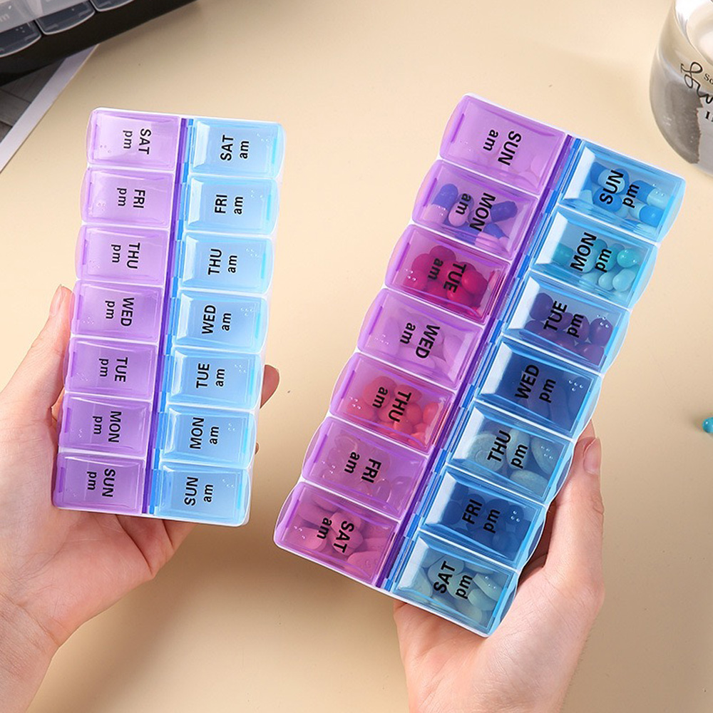 Travel Accessories Case - علبة أدوية محمولة بـ 14 حجرة