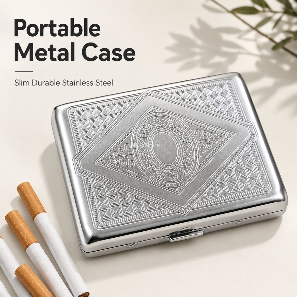 علبة سجائر من الفولاذ المقاوم  - مراجعة Travel Accessories Case وسعره