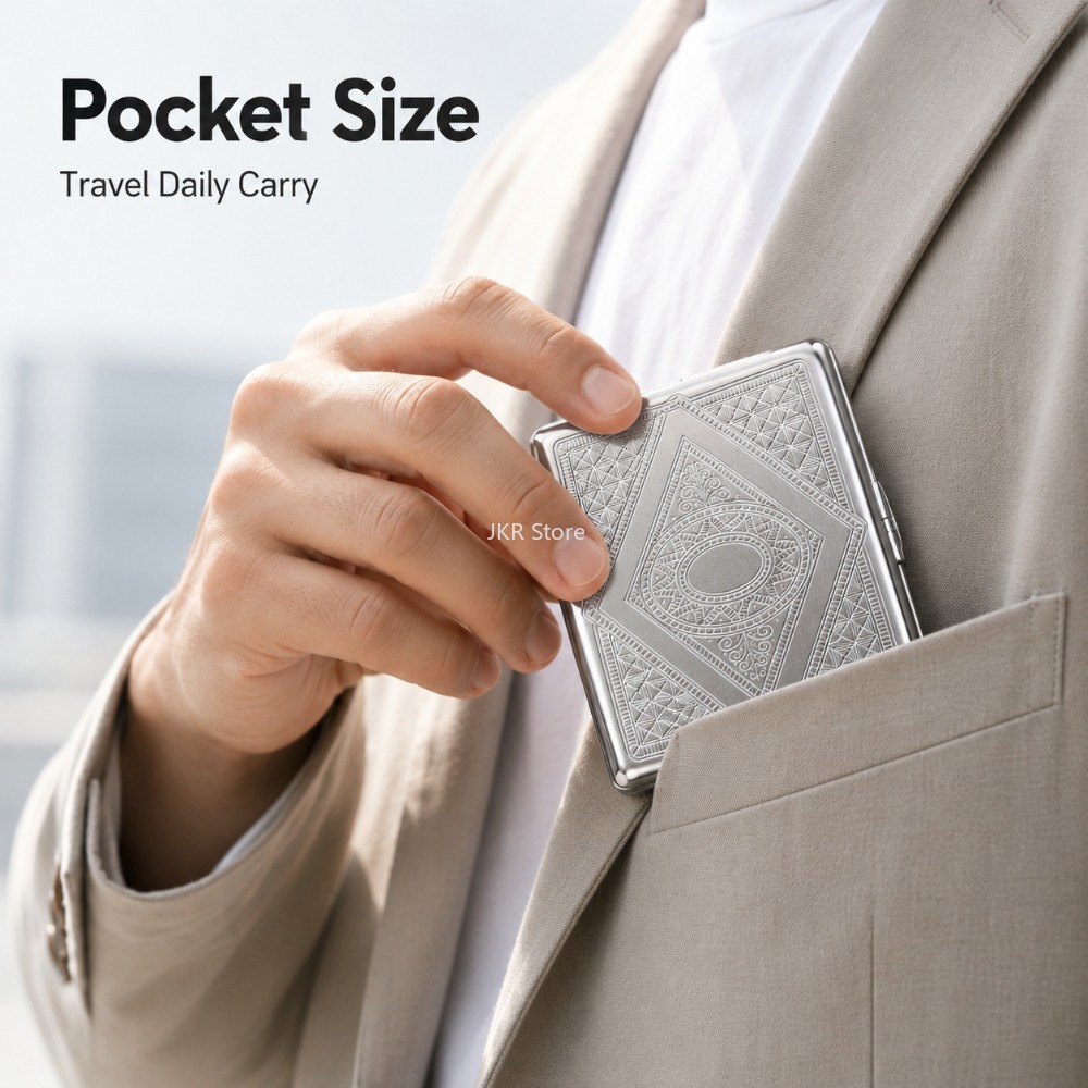 علبة سجائر من الفولاذ المقاوم  - مراجعة Travel Accessories Case وسعره