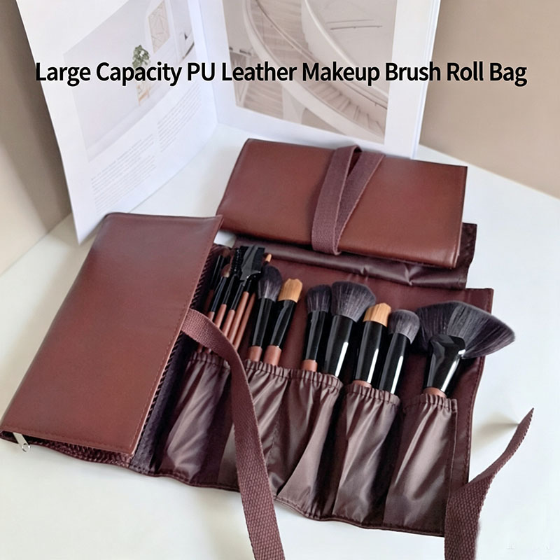 حقيبة فرش مكياج من الجلد الصنا - مراجعة Travel Accessories Organizer Bag وسعره
