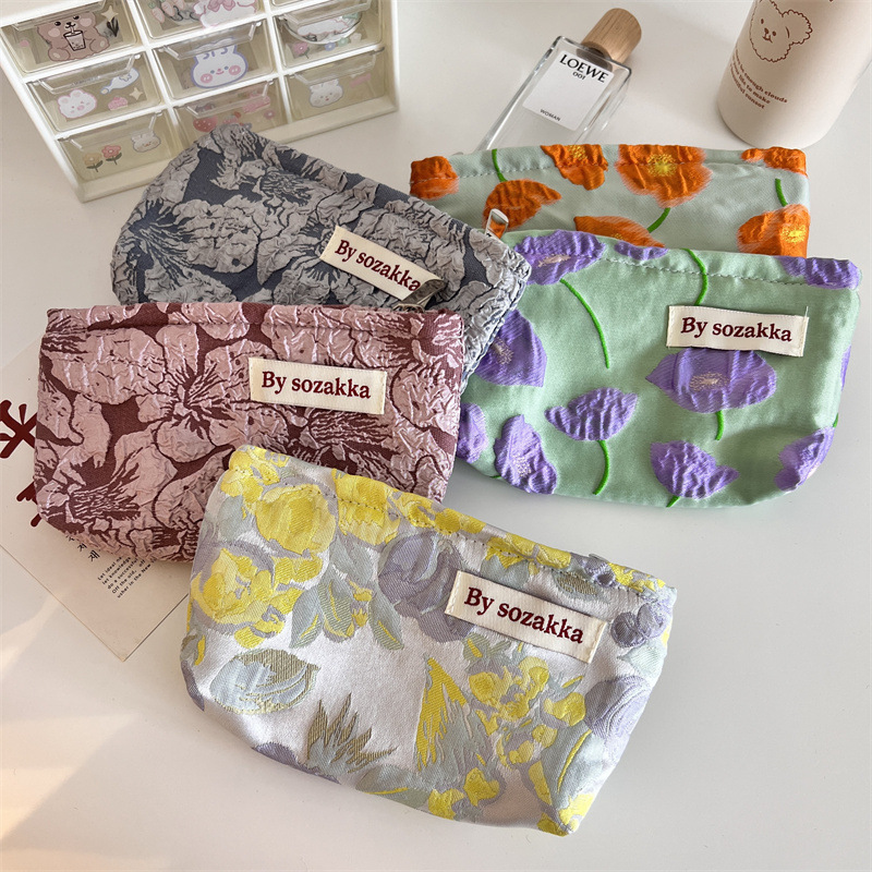 الفرنسية تنقش الزهور السفر حقي - مراجعة Travel Accessories Pouch For Women وسعره