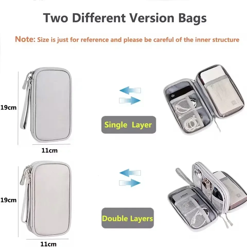 حقيبة كابلات للسفر، حقيبة تخزي - مراجعة Travel Accessories Organizer Bag وسعره