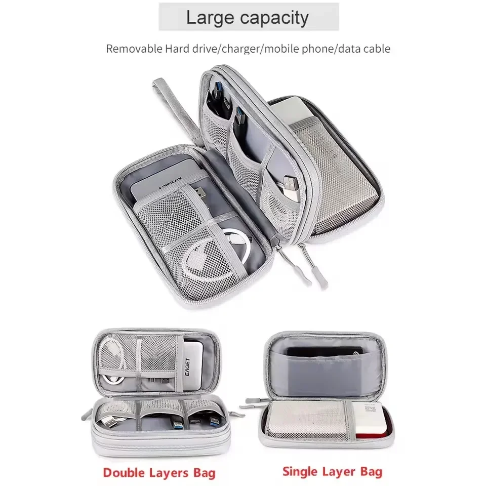 حقيبة كابلات للسفر، حقيبة تخزي - مراجعة Travel Accessories Organizer Bag وسعره