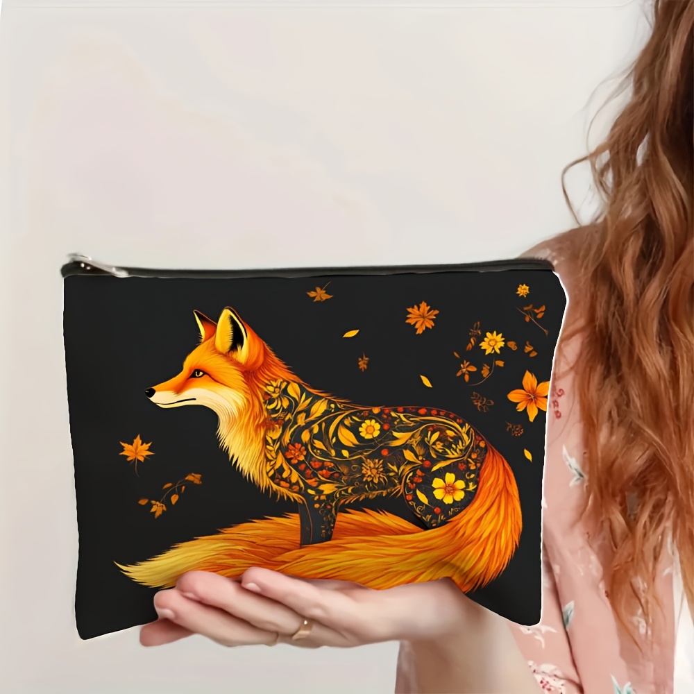 حقيبة مكياج بنمط ثعلب وزهور -  - مراجعة Travel Accessories Jewelry وسعره