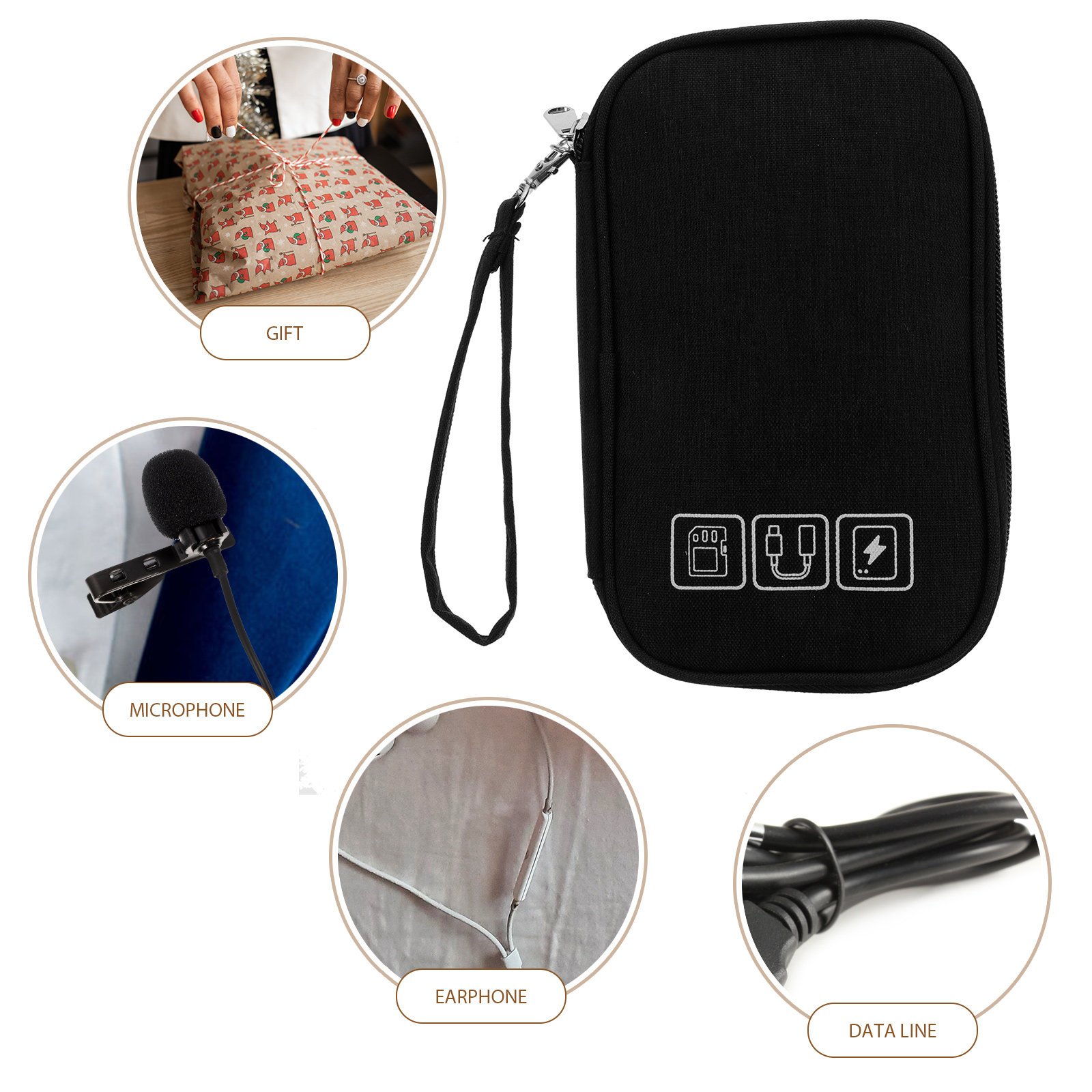 حقيبة تنظيم الكابلات (قطعتان)  - مراجعة Travel Accessories Organizer Bag وسعره