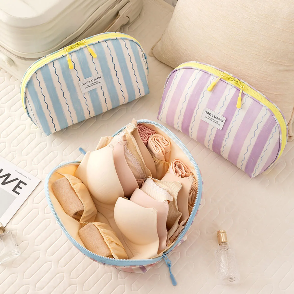 حقيبة تخزين الملابس الداخلية،  - مراجعة Travel Accessories Organizer Bag وسعره