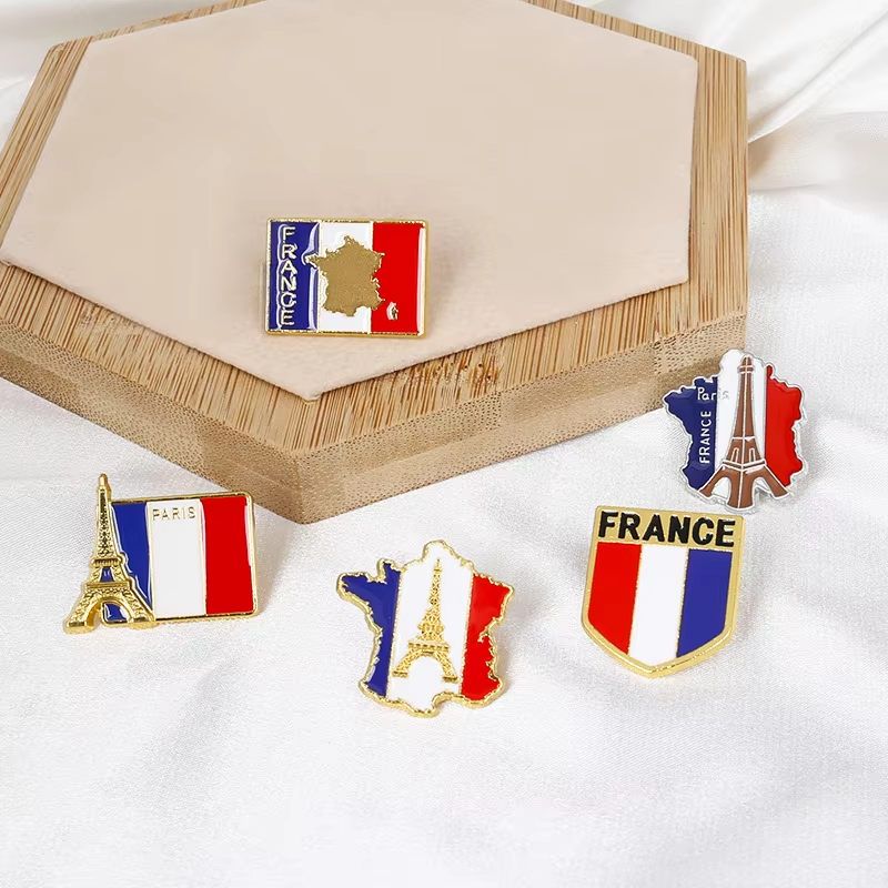دبابيس مينا بتصميم علم فرنسا،  - مراجعة Travel Accessories Jewelry وسعره