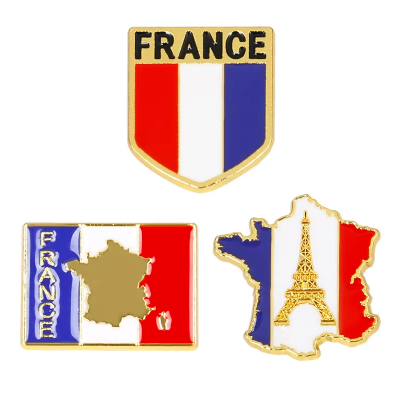 دبابيس مينا بتصميم علم فرنسا،  - مراجعة Travel Accessories Jewelry وسعره