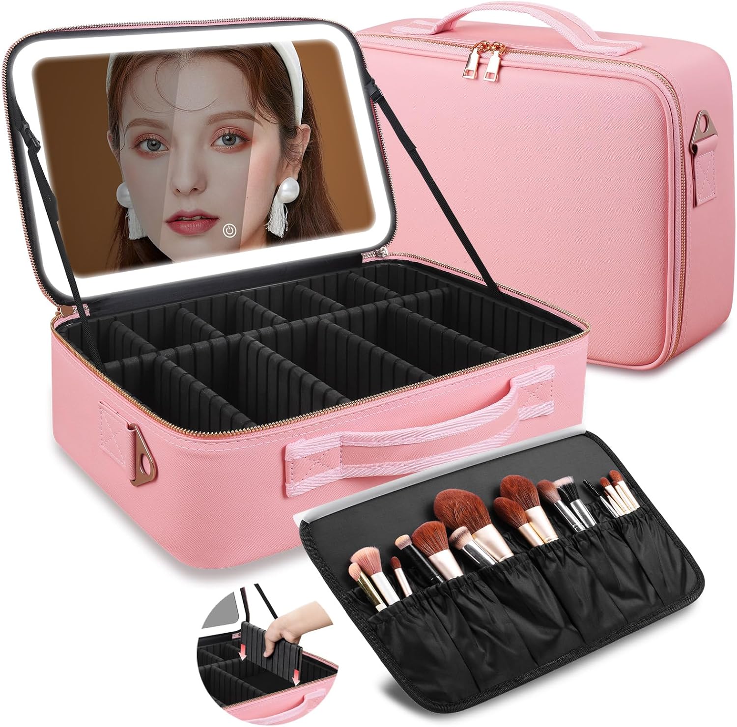 حقيبة مكياج كبيرة السعة 15''×1 - مراجعة Travel Accessories Case وسعره