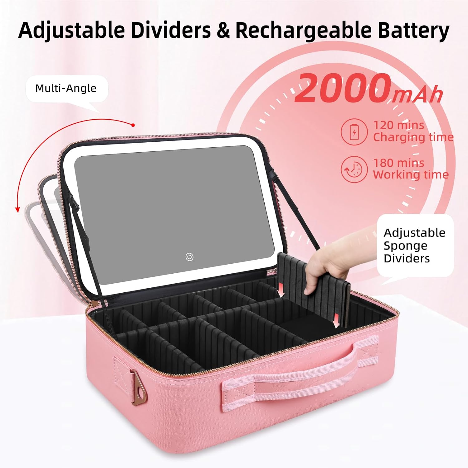 حقيبة مكياج كبيرة السعة 15''×1 - مراجعة Travel Accessories Case وسعره